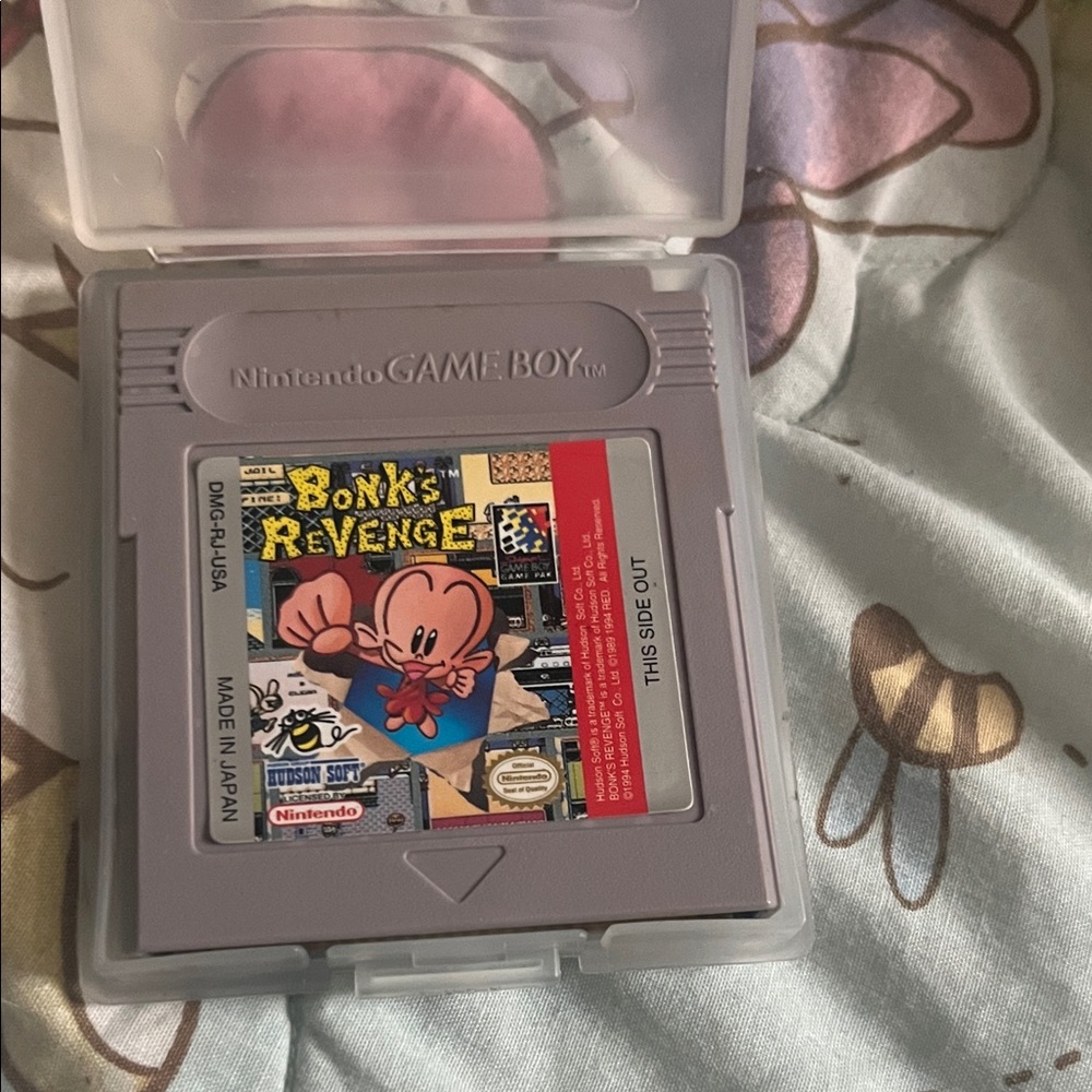 Nintendo Game Boy Bonk's Revenge Cartridge - Light Gray with Multicolor Label